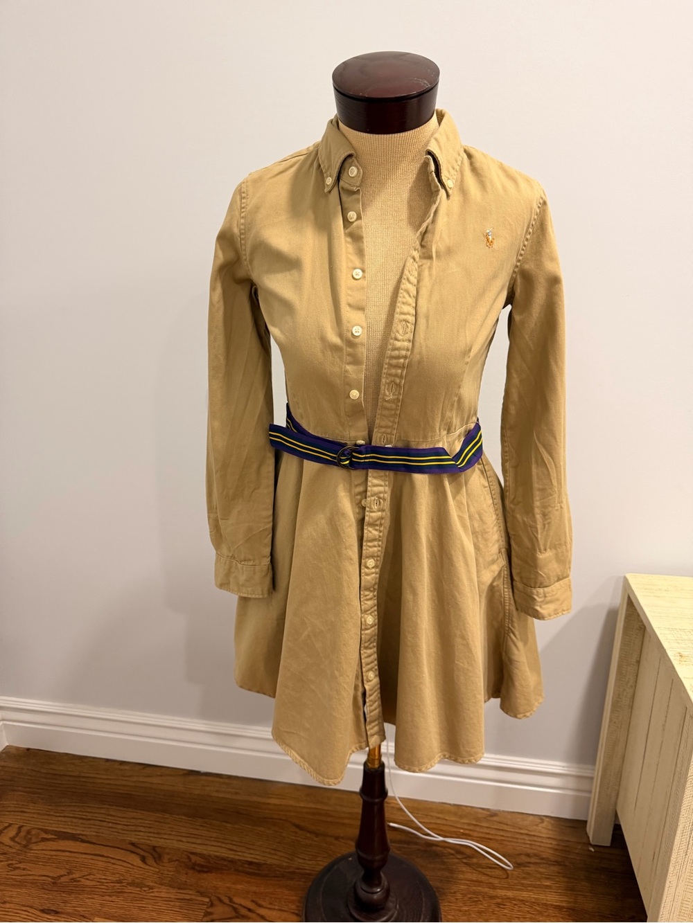 Polo by Ralph Lauren Tan Button-Front Shirt Dress